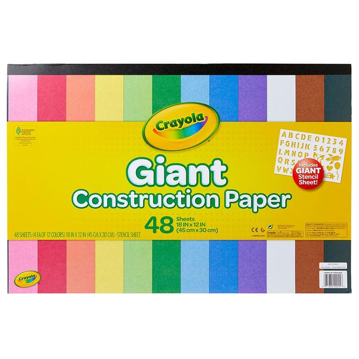 Crayola Crayola Giant Construction Paper W Stenc - Farmacias Arrocha