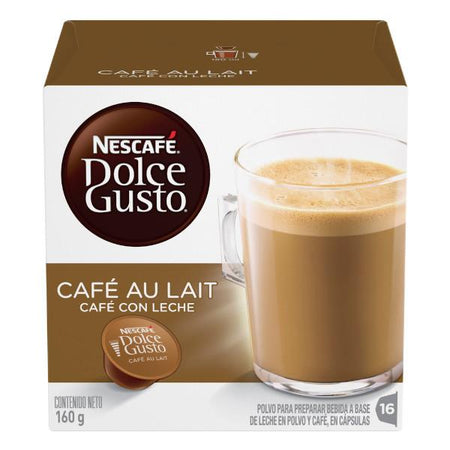 Cápsulas Nescafe Dolce Gusto Café con Leche 16 bebidas preparadas