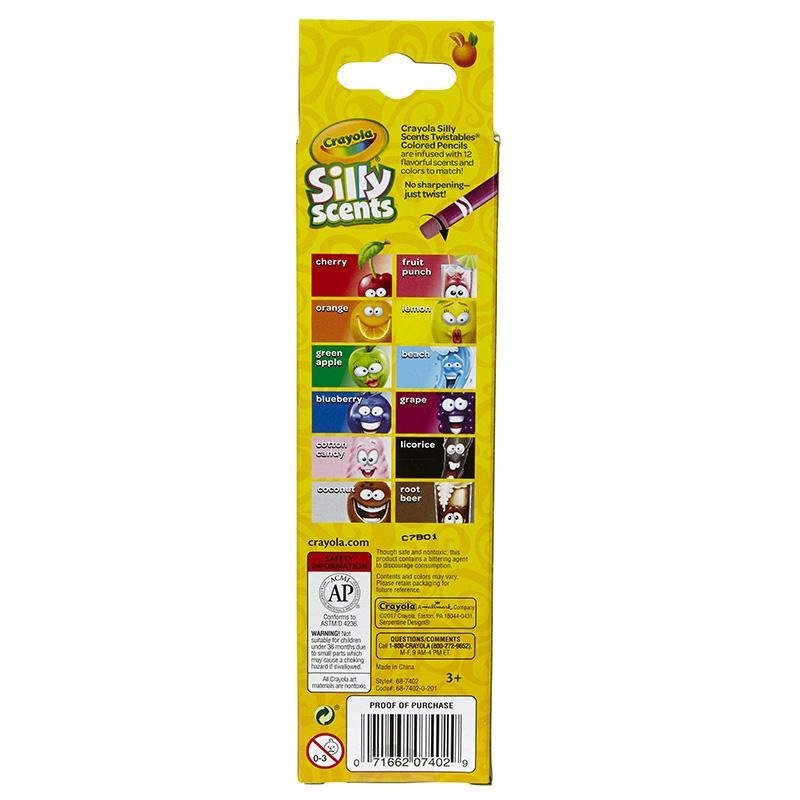 Crayola 12 Ct Silly Scents Twistables Clrd Pncl - Farmacias Arrocha