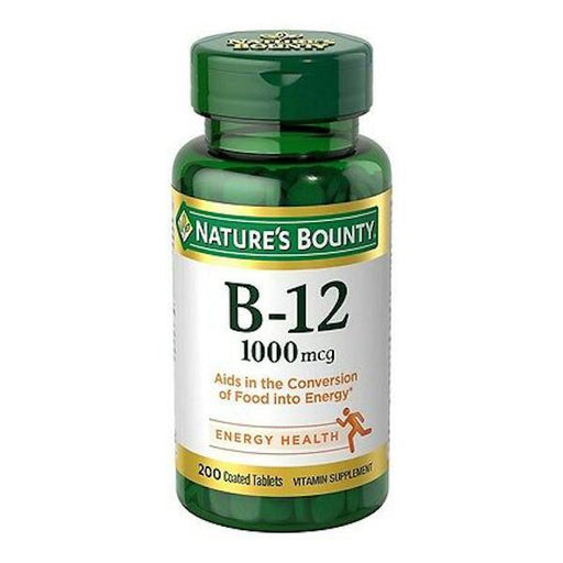Nature's Bounty Vitamina B12 1000 mcg Value Size 200 tabletas - Farmacias Arrocha