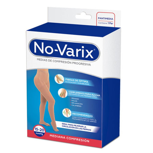 No-Varix Pantymedia White Transparente Mediana - Farmacias Arrocha