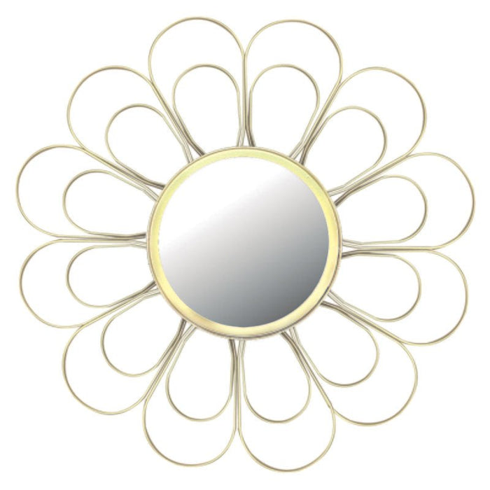 Espejo Dorado con Forma de Flor - Farmacias Arrocha