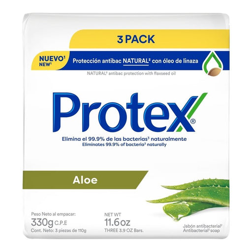 Jabón de Tocador Antibacterial Protex Aloe 110 g 3 Pack - Farmacias Arrocha
