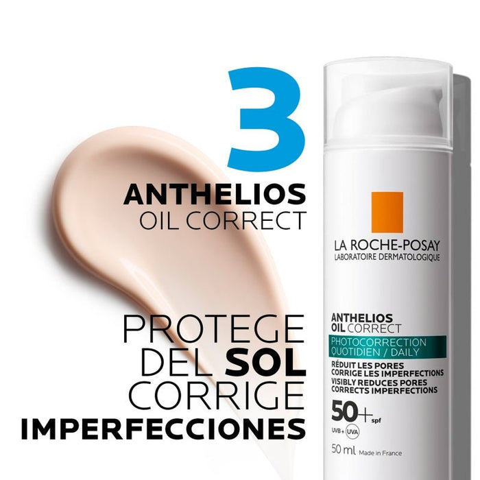 La Roche-Posay Anthelios Oil Correct SPF50+ 50ml - Farmacias Arrocha