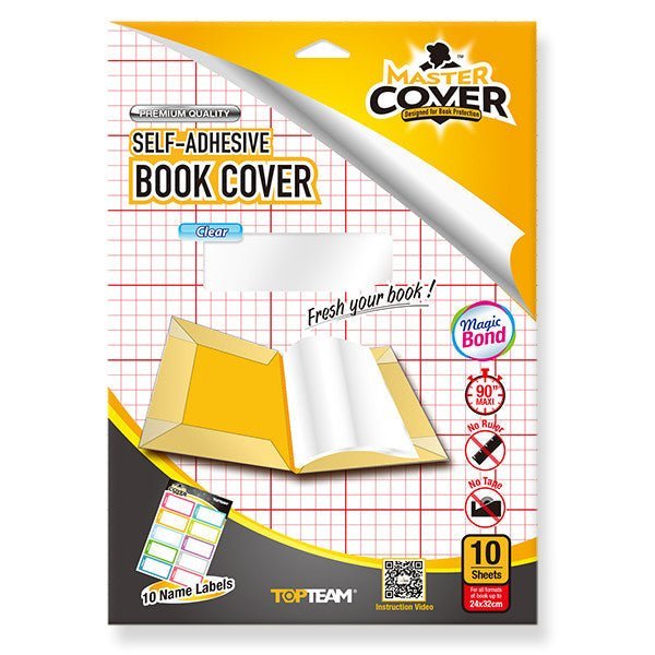 Top Team Pvc Matt Adhesive Book Cover Clear - Farmacias Arrocha