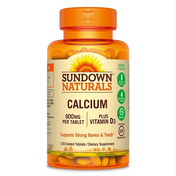Sundown Naturals Calcium 600 mg + D 120 Tablets - Farmacias Arrocha