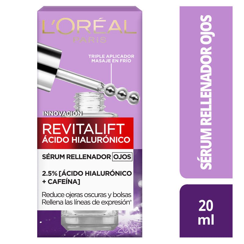 Loreal Paris Serum Rellenador Ácido Hialurónico Ojos 20 Ml - Farmacias Arrocha