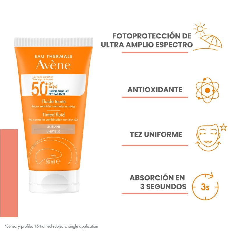 Avene Fluido Con Color Spf50+ 50Ml - Farmacias Arrocha