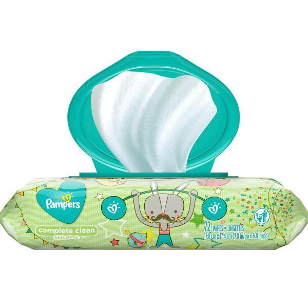 Pampers Wipes Complete Clean Natural Clean Unscented 72 - Farmacias Arrocha