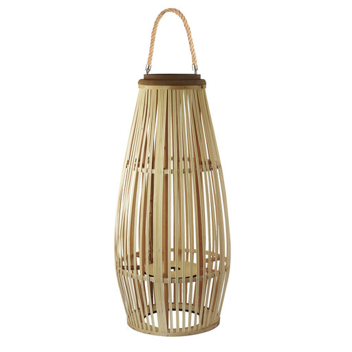 Bamboo Lantern Glass Natural - Large b - Farmacias Arrocha