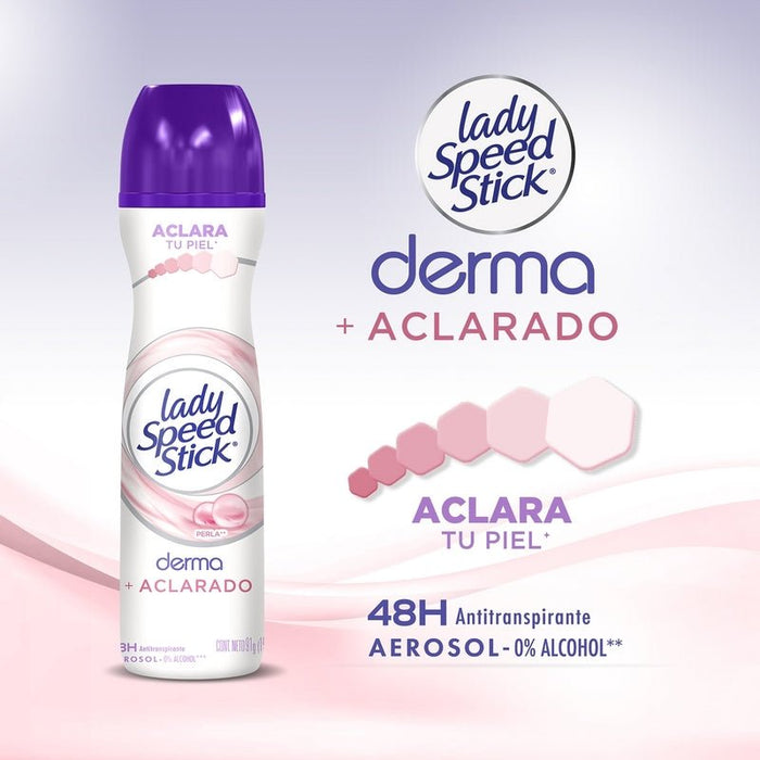 Desodorante Lady Speed Stick Derma + Aclarado Perla Aerosol 91 g 2 Pack - Farmacias Arrocha