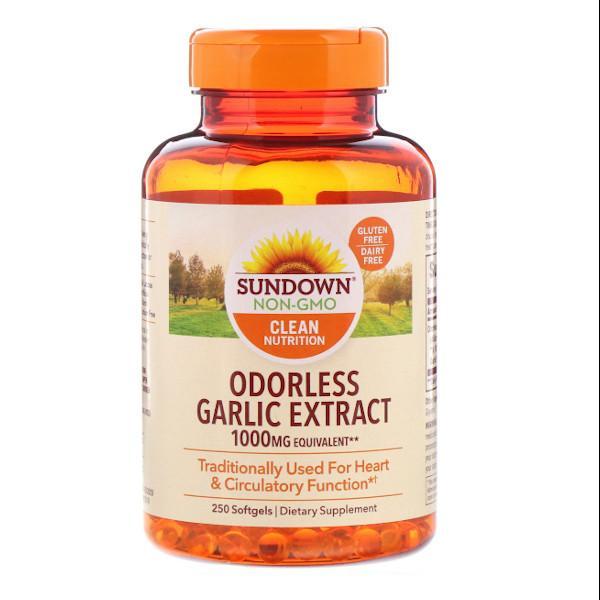 Sundown Naturals Odorless Garlic 1000mg 250 softgels - Farmacias Arrocha