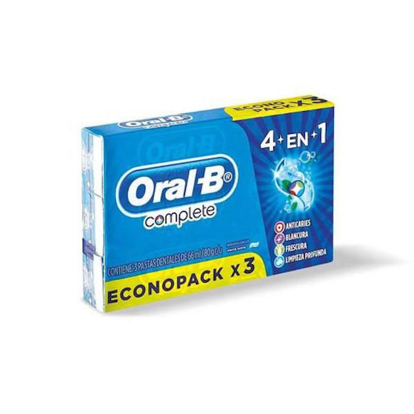 Oral B Complete Blue 4In1 3X66Ml/80Gx8It - Farmacias Arrocha