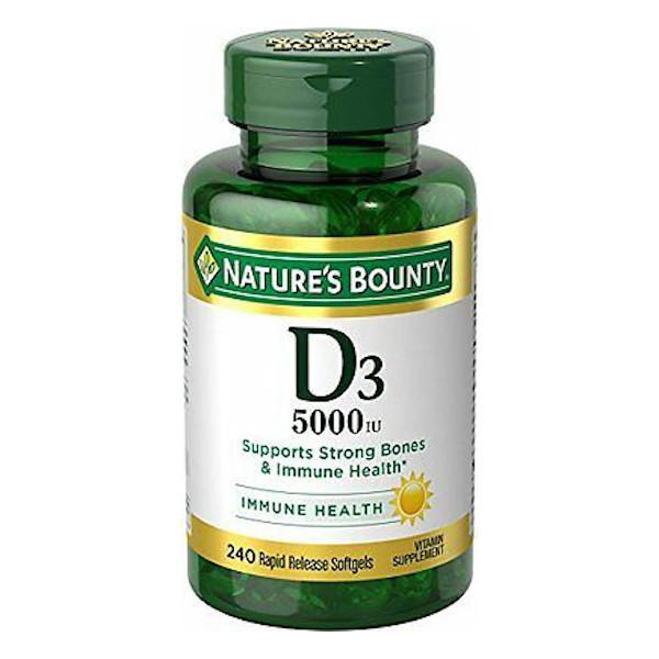 Nature's Bounty VIT D 5000 IU 200 Softgels - Farmacias Arrocha