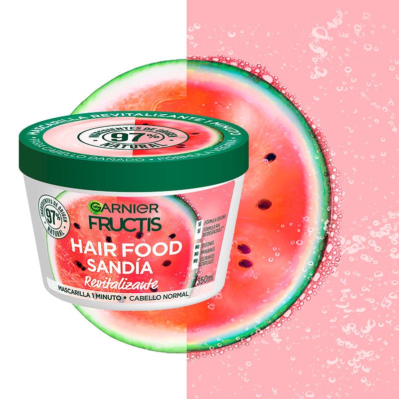 Garnier Fructis Hair Food Mascarilla Capilar Sandía Cabello Normal - 350 Ml - Farmacias Arrocha