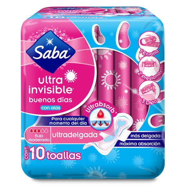 Saba Toalla Femenina Con Alas Ultra Inv - Farmacias Arrocha