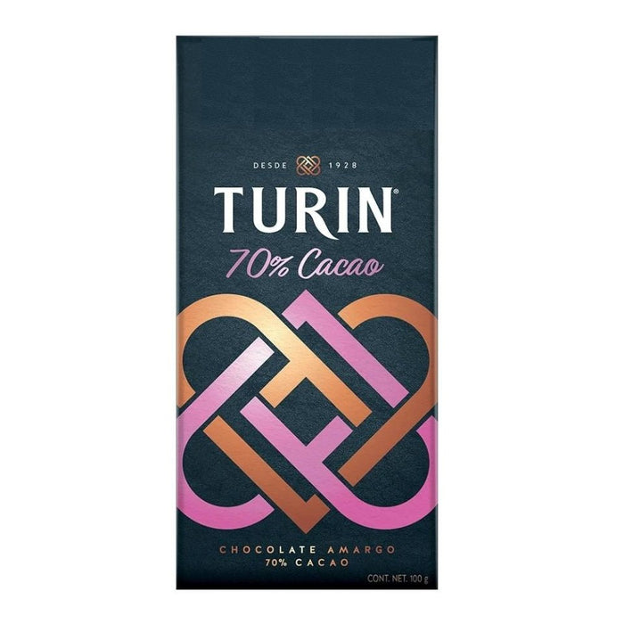 Turin Zero Chocolate 70% Cacao Sin Azúcar 100Gr - Farmacias Arrocha