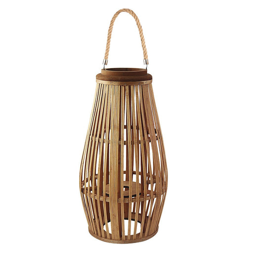 Bamboo Lantern Glass Dark Brown - Small - Farmacias Arrocha