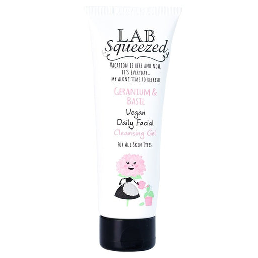 Lab Squeezed Geranium & Basil Vegan Daily Facial Cleansing Gel 120 Ml - Farmacias Arrocha