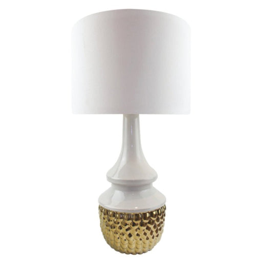 Ceramic Lamp - Whitegold 64 Cm - Farmacias Arrocha