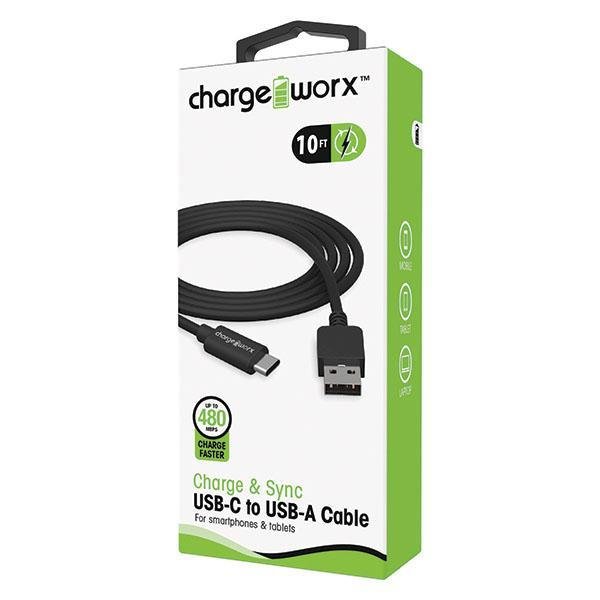 Chargeworx 10 Ft Usb A To USB-C A - Farmacias Arrocha