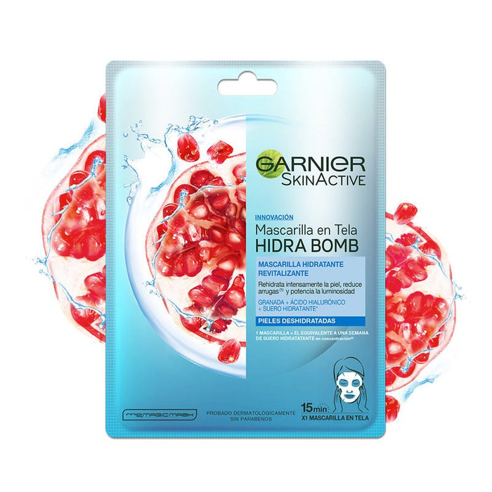 Garnier Skin Active Mascarilla en Tela Hydra Bomb Granada - Revitalizante - Farmacias Arrocha