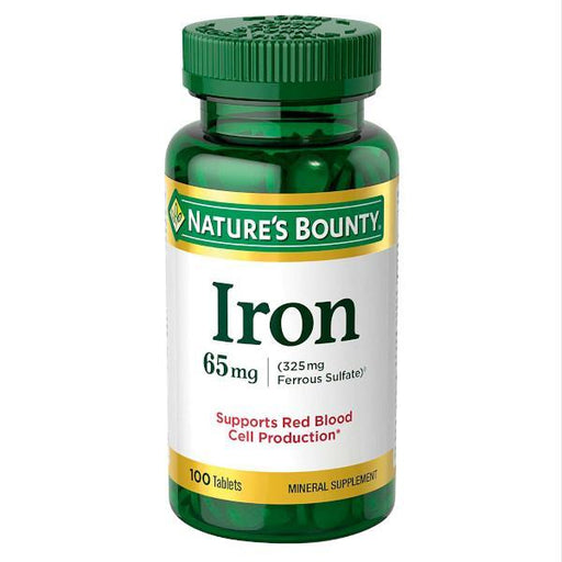Nature's Bounty Iron 65 Mg Ferrous Sulfate De 100 Table - Farmacias Arrocha