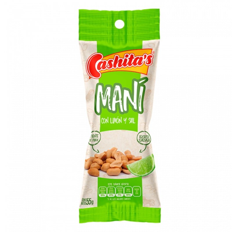 Cashitas Mani/Limon/Sal Tubo 55Gr - Farmacias Arrocha