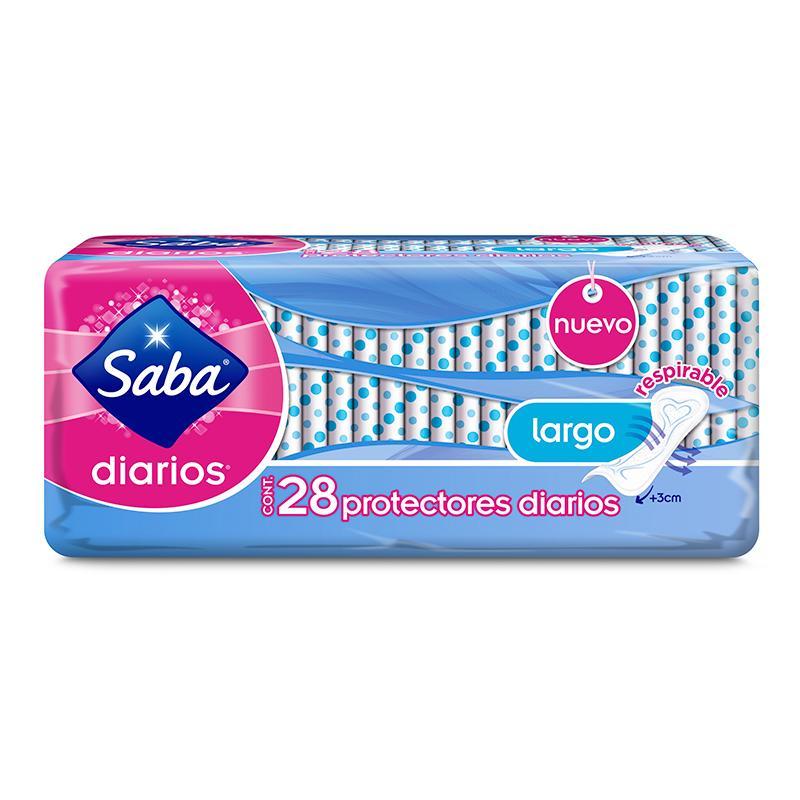 Saba Protectores Diarios Largos 28'S - Farmacias Arrocha