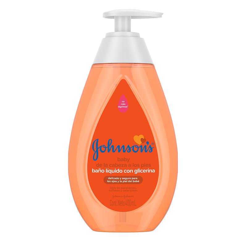 Johnson Baby Bano Liquido Pies A Cabeza 400Ml - Farmacias Arrocha