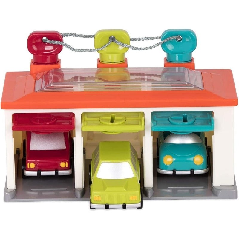 Battat Juego de 3 Carros y Garage - Farmacias Arrocha