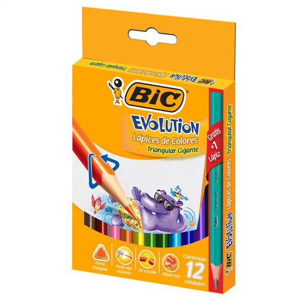 Bic Lapiz De Color Triangular Largo Cj 12 - Farmacias Arrocha