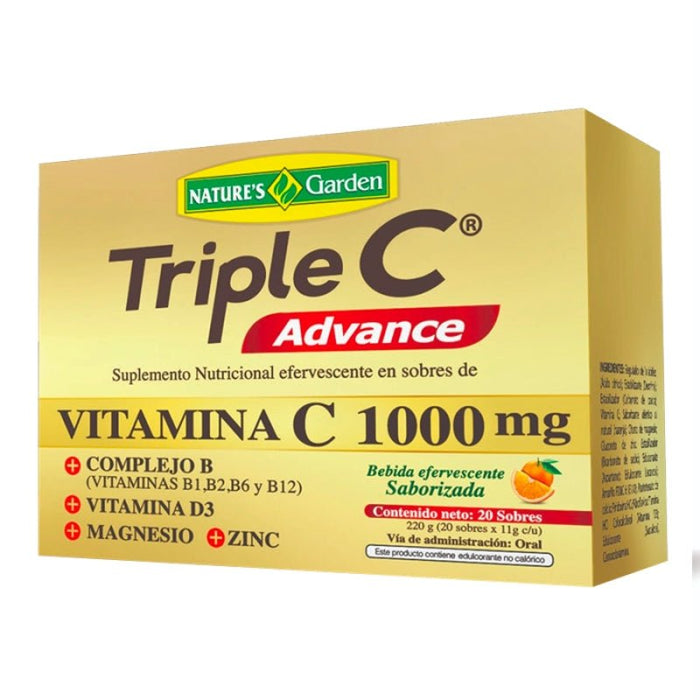 Nature's Garden Triple C Efervescente Caja Con 20 Sobres - Farmacias Arrocha