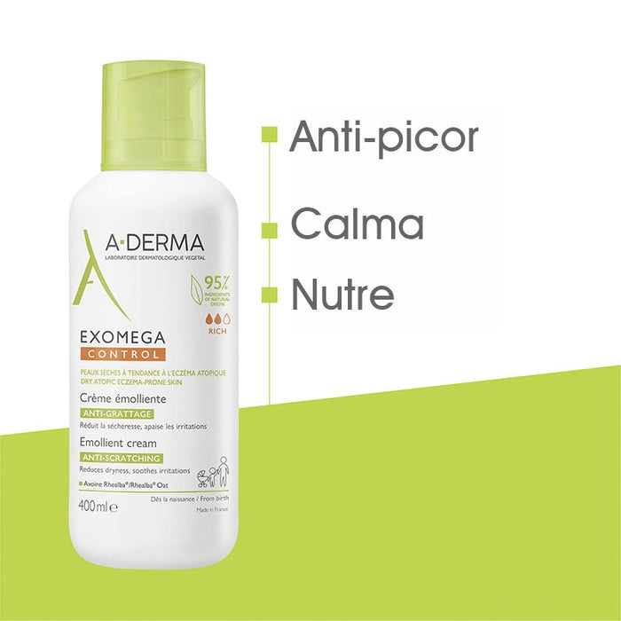 A-Derma Exomega Control 400Ml Crema Emoliente (Pieles Secas/Atópicas) - Farmacias Arrocha