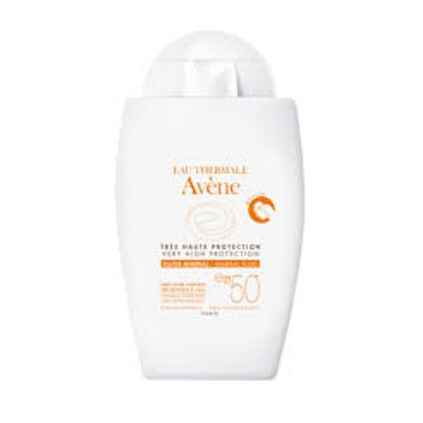 Avène Fluido Mineral Proteccion solar SPF 50 sin color - Farmacias Arrocha