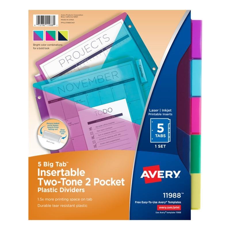 Avery Divisiones Plasticas De Dos Tonons - Farmacias Arrocha