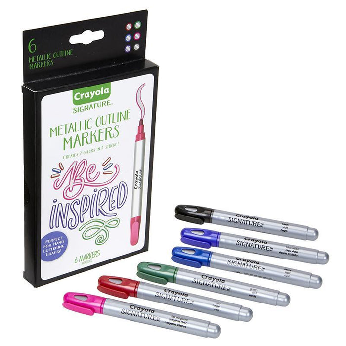 Crayola Signature 6Ct Mtlc Outline - Farmacias Arrocha