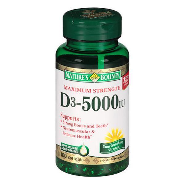 Nature's Bounty D3-5000 Iu De 100 Softgels - Farmacias Arrocha