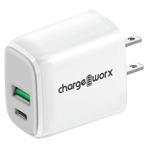 Chargeworx Cargador De Pared Con Entrada USB y Tipo C White - Farmacias Arrocha