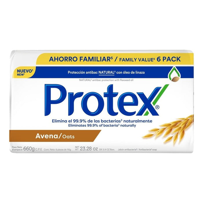 Jabón de Tocador Antibacterial Protex Avena 110 g 6 Pack - Farmacias Arrocha