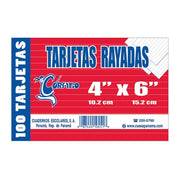Corsario Tarjetas Rayadas Blanca 4X6 (30) - Farmacias Arrocha