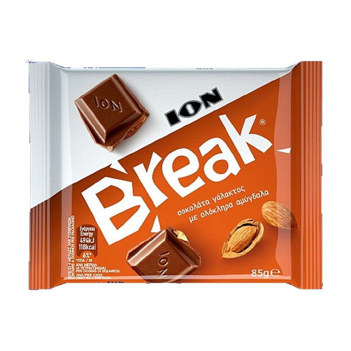 Ion Break Milk Choco Almonds 85Gr - Farmacias Arrocha
