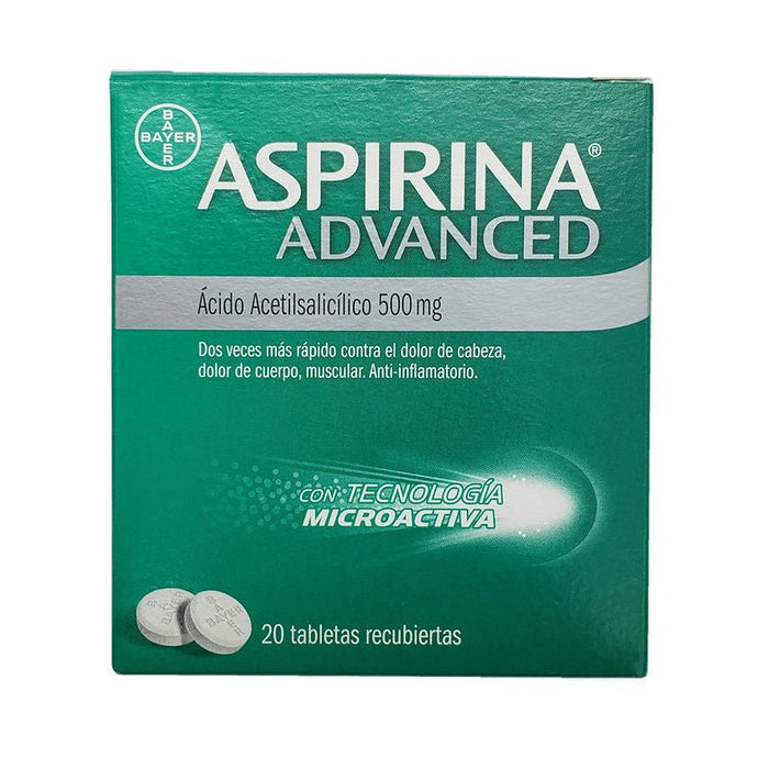 Aspirina Advance 500Mg X 20 Tabletas - Farmacias Arrocha