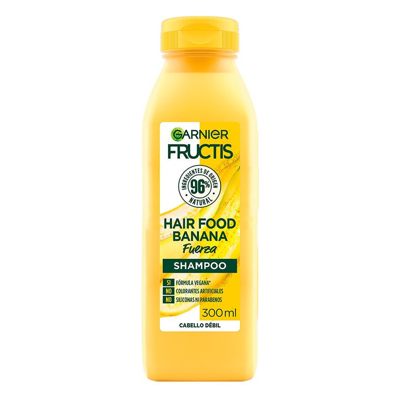 Garnier Fructis Hair Food Shampoo de Fuerza Banana 300 ML - Farmacias Arrocha