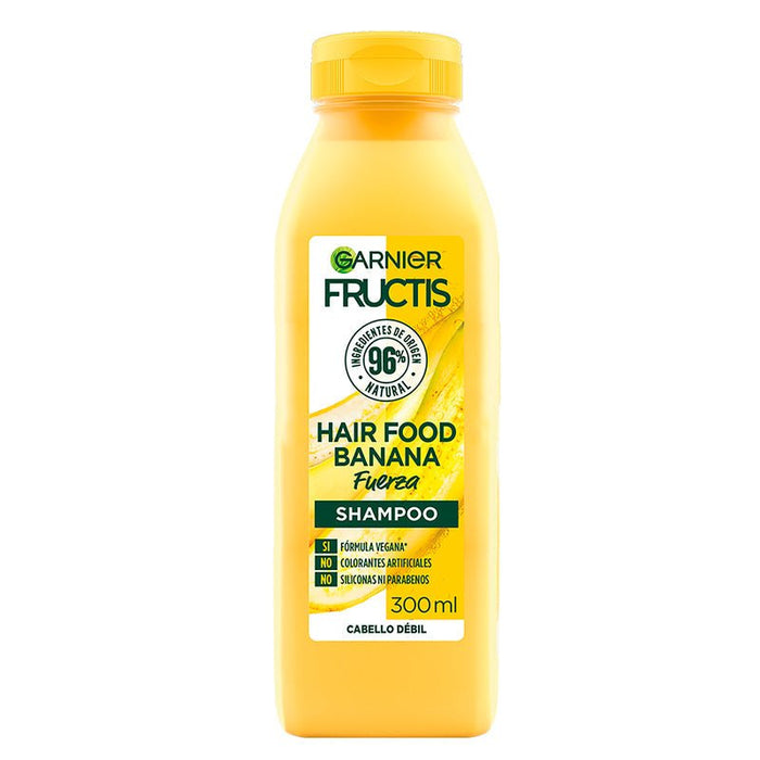 Garnier Fructis Hair Food Shampoo de Fuerza Banana 300 ML - Farmacias Arrocha