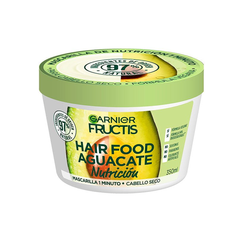 Garnier Fructis Hair Food Mascarilla de Nutrición Aguacate 300ML - Farmacias Arrocha