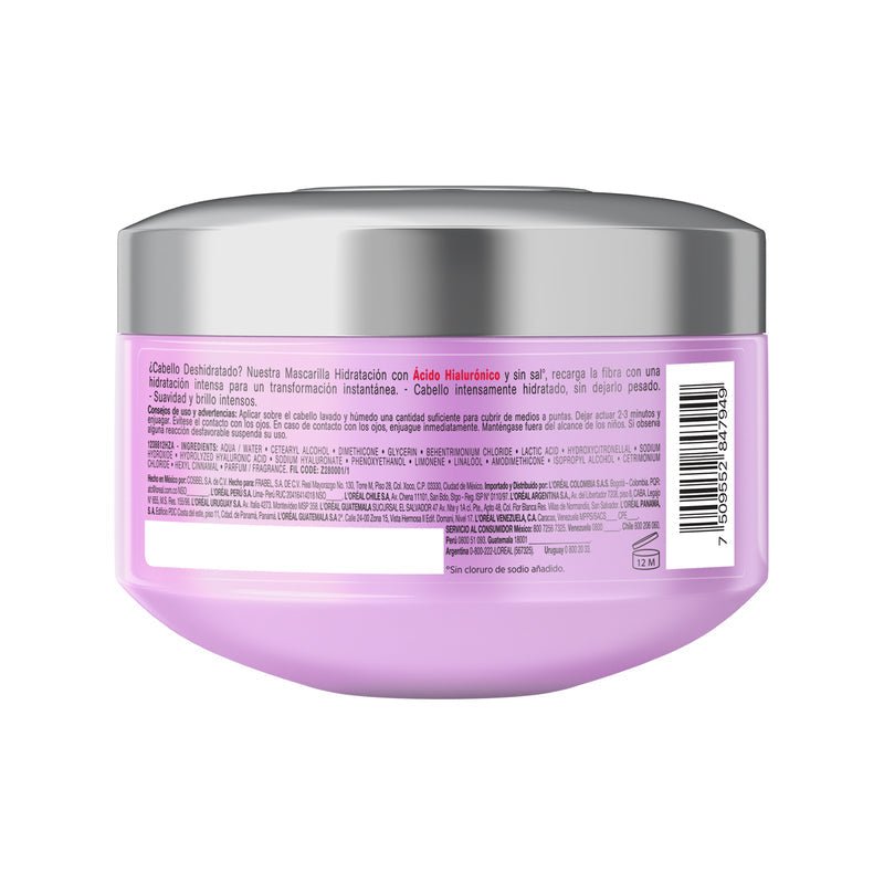 Elvive Hidra Hialurónico Mascarilla Tratamiento Hidratación 300g - Farmacias Arrocha