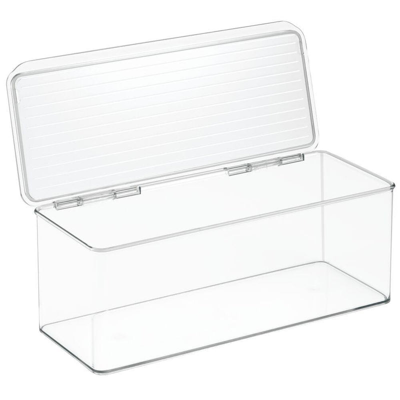 iDesign Recipiente Con Tapa, Apilable 5.5"X13"X5" - Farmacias Arrocha