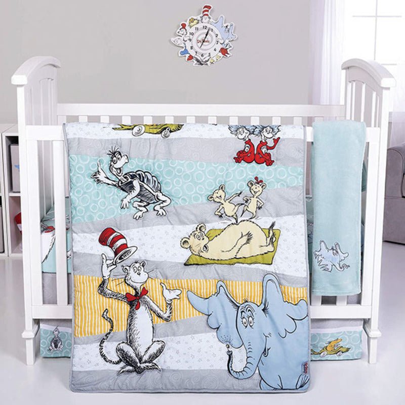 Dr. Seuss Nursery Book Club 4Pc Crib Bedding Set - Farmacias Arrocha