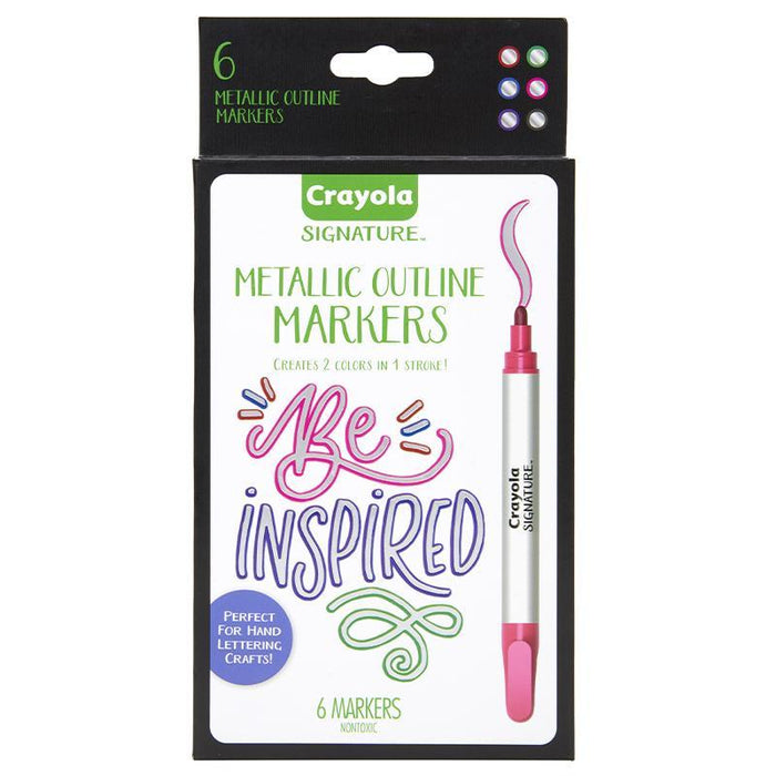 Crayola Signature 6Ct Mtlc Outline - Farmacias Arrocha